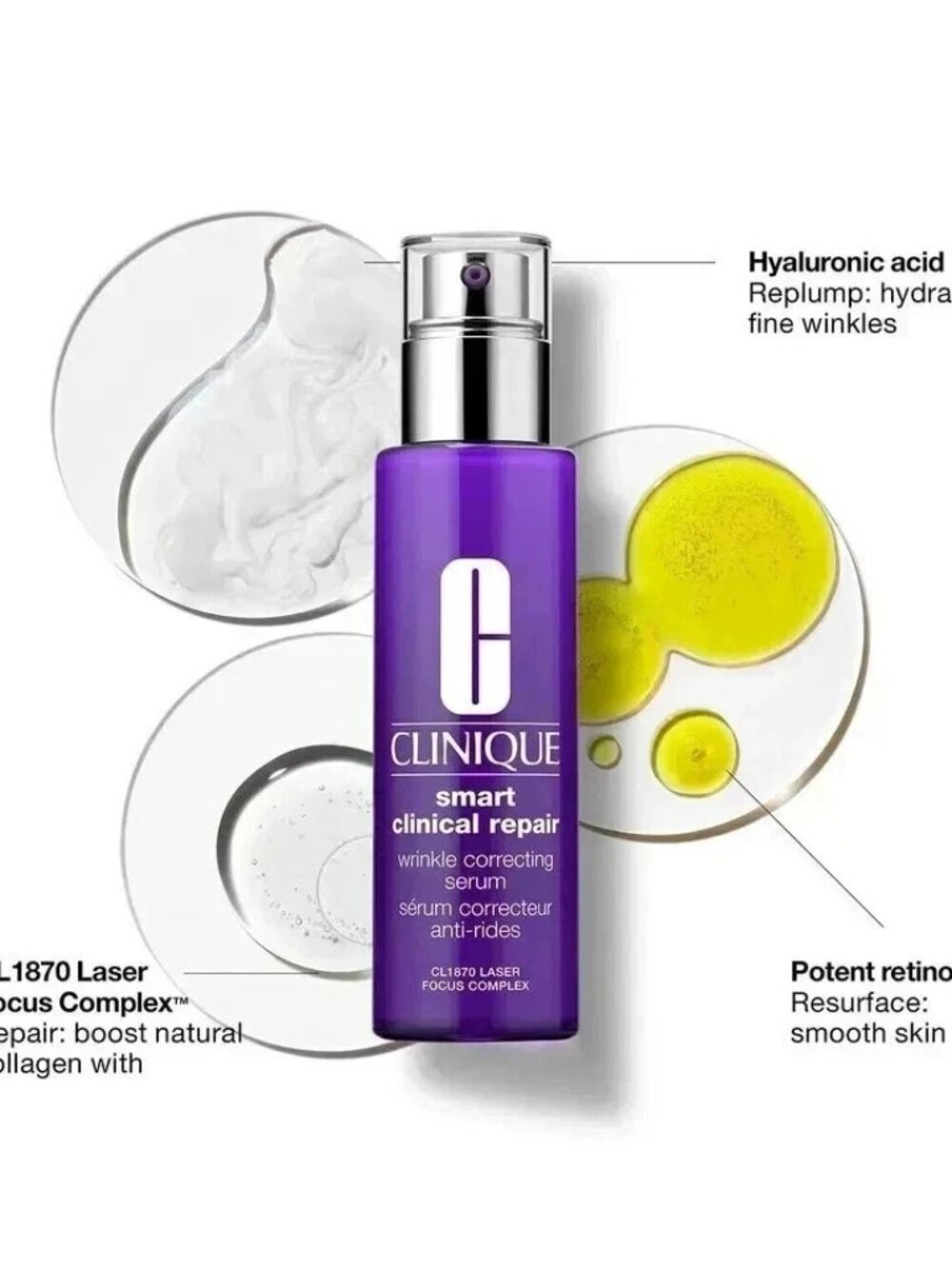 Clinique Smart Clinical Repair Wrinkle Correcting Serum 3.4oz / 100ml Jumbo New - Picture 4 of 4